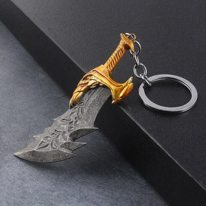 New God of War 4 Kratos Sword Keychain Pendant Keyring Jewelry Men And Women Car key chain Accessories - NERD BEM TRAJADO