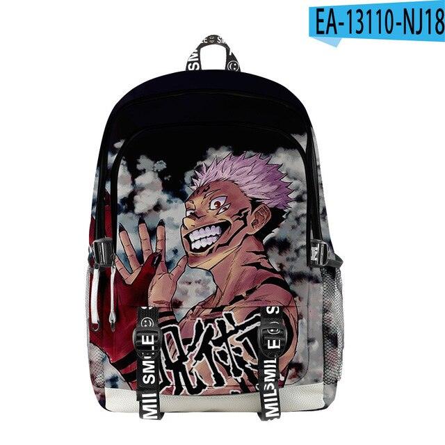 Manga Collage Backpack for Girls Boys Travel Rucksack Satoru Gojo Jujutsu Kaisen Itadori Megumi Anime Backpacks for Teenage - NERD BEM TRAJADO