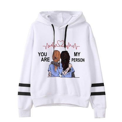 Unisex Greys Anatomy Sweatshirt Women You&#39;re My Person Hoodies Korean Style Harajuku Hooded Ulzzang Aesthetic Anime Hoody Female - NERD BEM TRAJADO