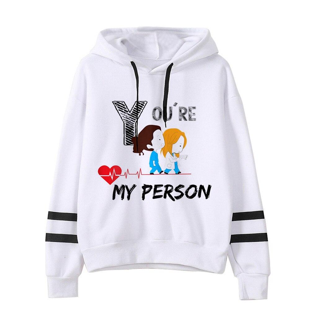 Unisex Greys Anatomy Sweatshirt Women You&#39;re My Person Hoodies Korean Style Harajuku Hooded Ulzzang Aesthetic Anime Hoody Female - NERD BEM TRAJADO