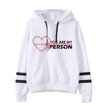 Unisex Greys Anatomy Sweatshirt Women You&#39;re My Person Hoodies Korean Style Harajuku Hooded Ulzzang Aesthetic Anime Hoody Female - NERD BEM TRAJADO