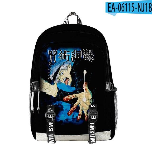 Manga Collage Backpack for Girls Boys Travel Rucksack Satoru Gojo Jujutsu Kaisen Itadori Megumi Anime Backpacks for Teenage - NERD BEM TRAJADO