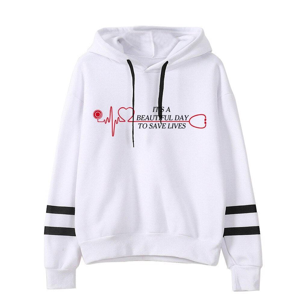 Unisex Greys Anatomy Sweatshirt Women You&#39;re My Person Hoodies Korean Style Harajuku Hooded Ulzzang Aesthetic Anime Hoody Female - NERD BEM TRAJADO