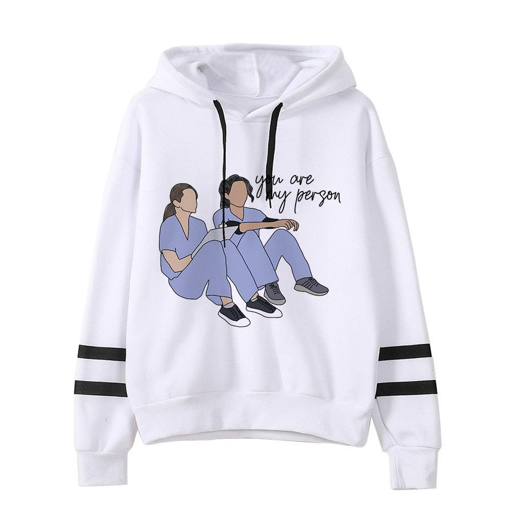 Unisex Greys Anatomy Sweatshirt Women You&#39;re My Person Hoodies Korean Style Harajuku Hooded Ulzzang Aesthetic Anime Hoody Female - NERD BEM TRAJADO