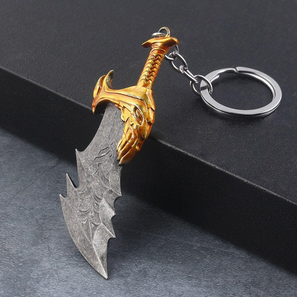 New God of War 4 Kratos Sword Keychain Pendant Keyring Jewelry Men And Women Car key chain Accessories - NERD BEM TRAJADO