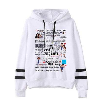 Unisex Greys Anatomy Sweatshirt Women You&#39;re My Person Hoodies Korean Style Harajuku Hooded Ulzzang Aesthetic Anime Hoody Female - NERD BEM TRAJADO