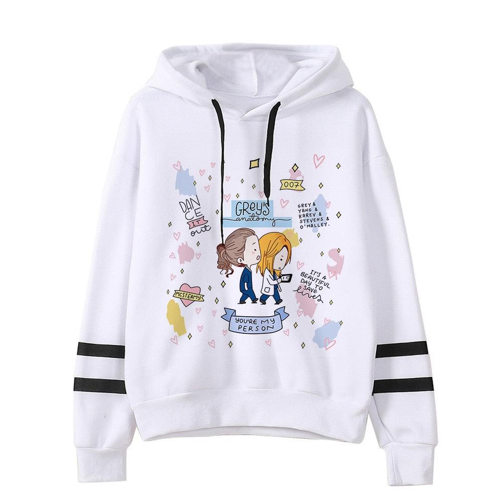 Unisex Greys Anatomy Sweatshirt Women You&#39;re My Person Hoodies Korean Style Harajuku Hooded Ulzzang Aesthetic Anime Hoody Female - NERD BEM TRAJADO