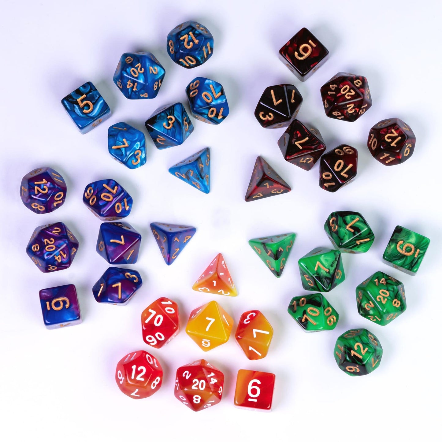 Kit de Dados RPG de Resina - NERD BEM TRAJADO