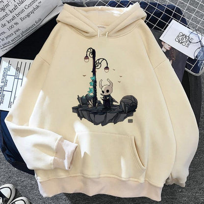 Hollow Knight hoodies men Korea Ulzzang grunge y2k aesthetic male pullover hoddies graphic streetwear - NERD BEM TRAJADO