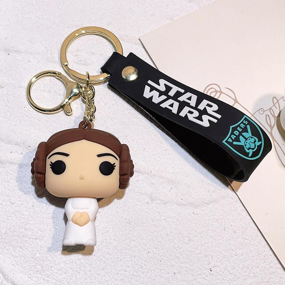 Disney Movie Star Wars Keychain Darth Vader Imperial Stormtrooper Yoda Baby Doll Keyrings Key Holder for Boys Gifts - NERD BEM TRAJADO