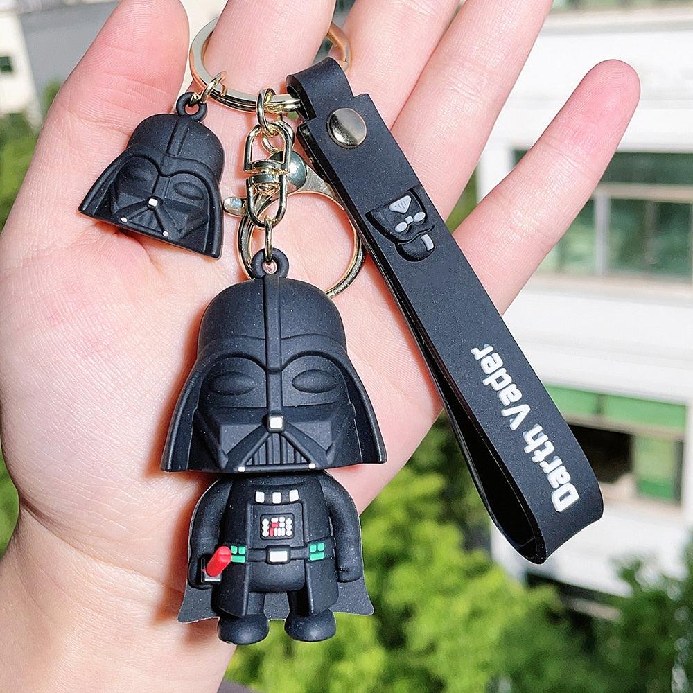 Disney Movie Star Wars Keychain Darth Vader Imperial Stormtrooper Yoda Baby Doll Keyrings Key Holder for Boys Gifts - NERD BEM TRAJADO