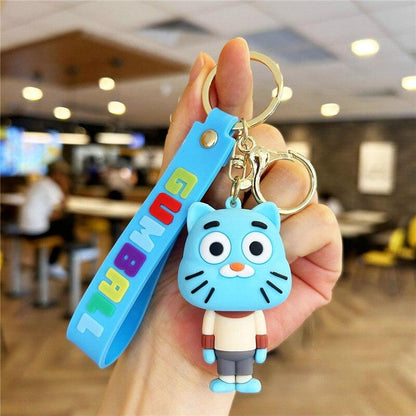 Cute Cat Keychain for Car Keys Anime Accessories Rabbit Key Chain Animal Keychains Women Men Doll Keyring Friends Holiday Gifts - NERD BEM TRAJADO