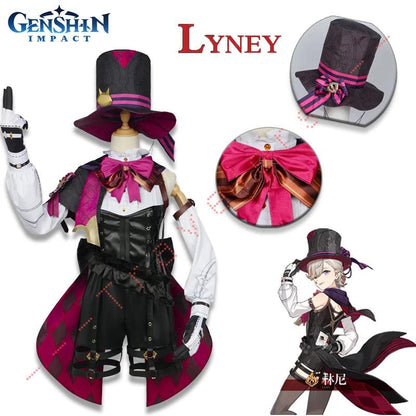 Fantasia para Cosplay Lyney - Genshin Impact