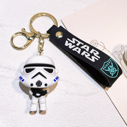 Disney Movie Star Wars Keychain Darth Vader Imperial Stormtrooper Yoda Baby Doll Keyrings Key Holder for Boys Gifts - NERD BEM TRAJADO