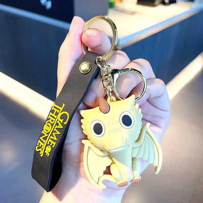 Cartoon Cute Green, Gray, Yellow Small Dinosaur Shaped Couple Keychain Small Gift - NERD BEM TRAJADO