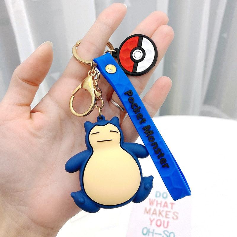 Pokemon Keychain Anime Figures Pikachu Cartoon Key Chain Charmander Psyduck Fashion Bag Keyring Pendant Accessories Toy Kid Gift - NERD BEM TRAJADO