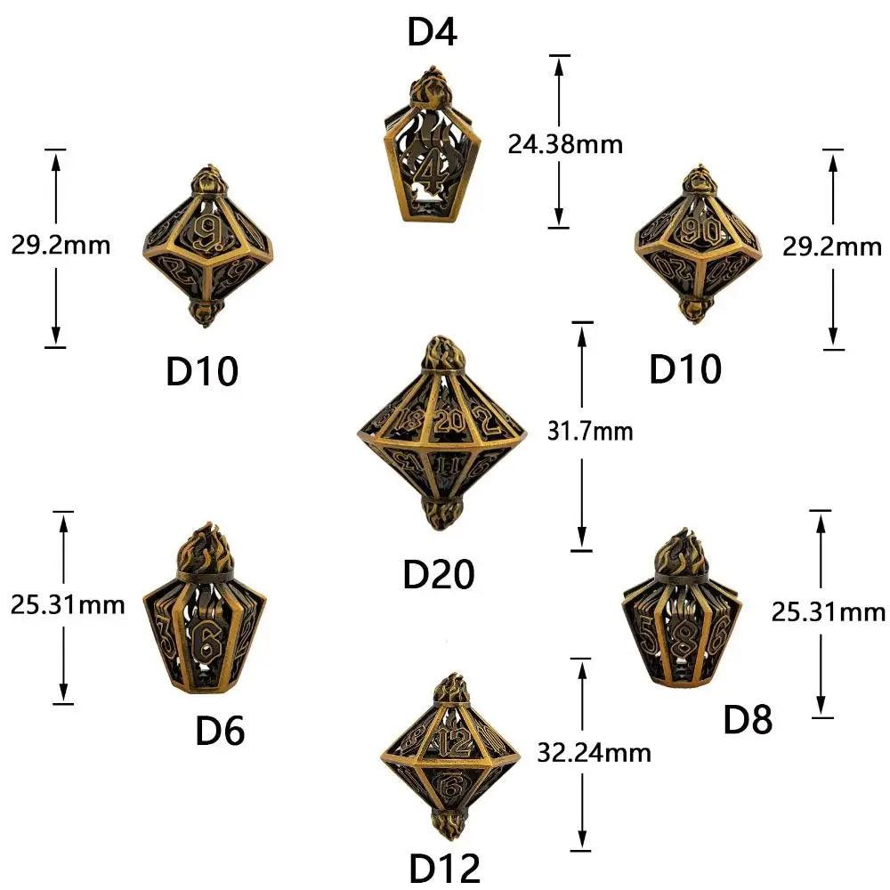 Kit de Dados RPG de Metal