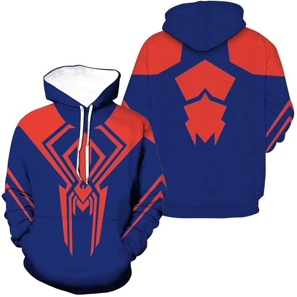 Marvel Spider Man 2099 Hoodies Miguel O'Hara Anime 3d Printing Cosplay Zipper Sweater Casual Outer Cartoon Men Clothing Sweater - NERD BEM TRAJADO