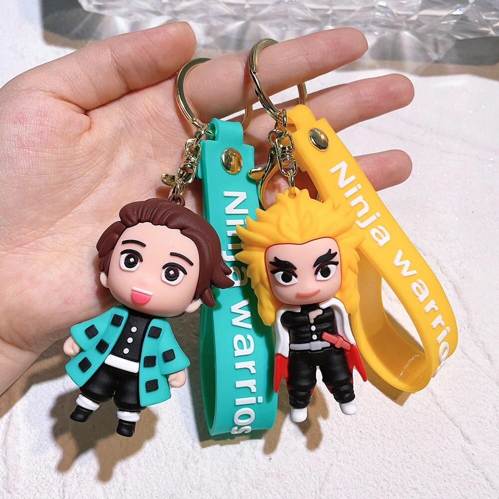 Anime Jewelry Demon Slayer Kimetsu no Yaiba Keychain The Blade of The Ghost Characters Acrylic Pendant Key Chain Gift - NERD BEM TRAJADO