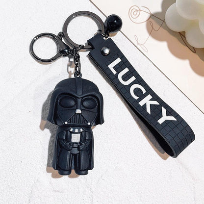 Disney Movie Star Wars Keychain Darth Vader Imperial Stormtrooper Yoda Baby Doll Keyrings Key Holder for Boys Gifts - NERD BEM TRAJADO