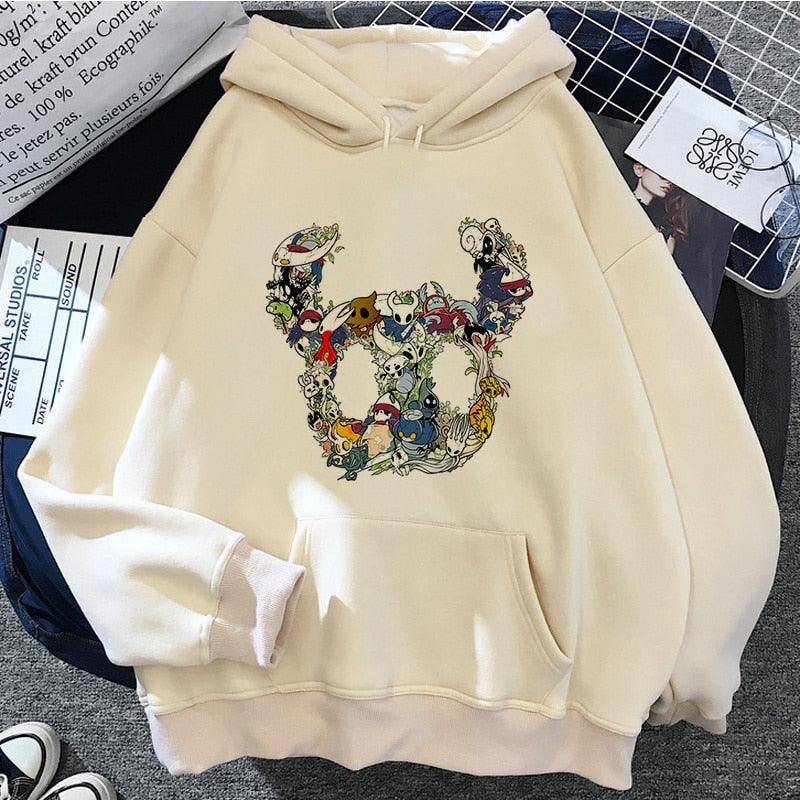 Hollow Knight hoodies men Korea Ulzzang grunge y2k aesthetic male pullover hoddies graphic streetwear - NERD BEM TRAJADO