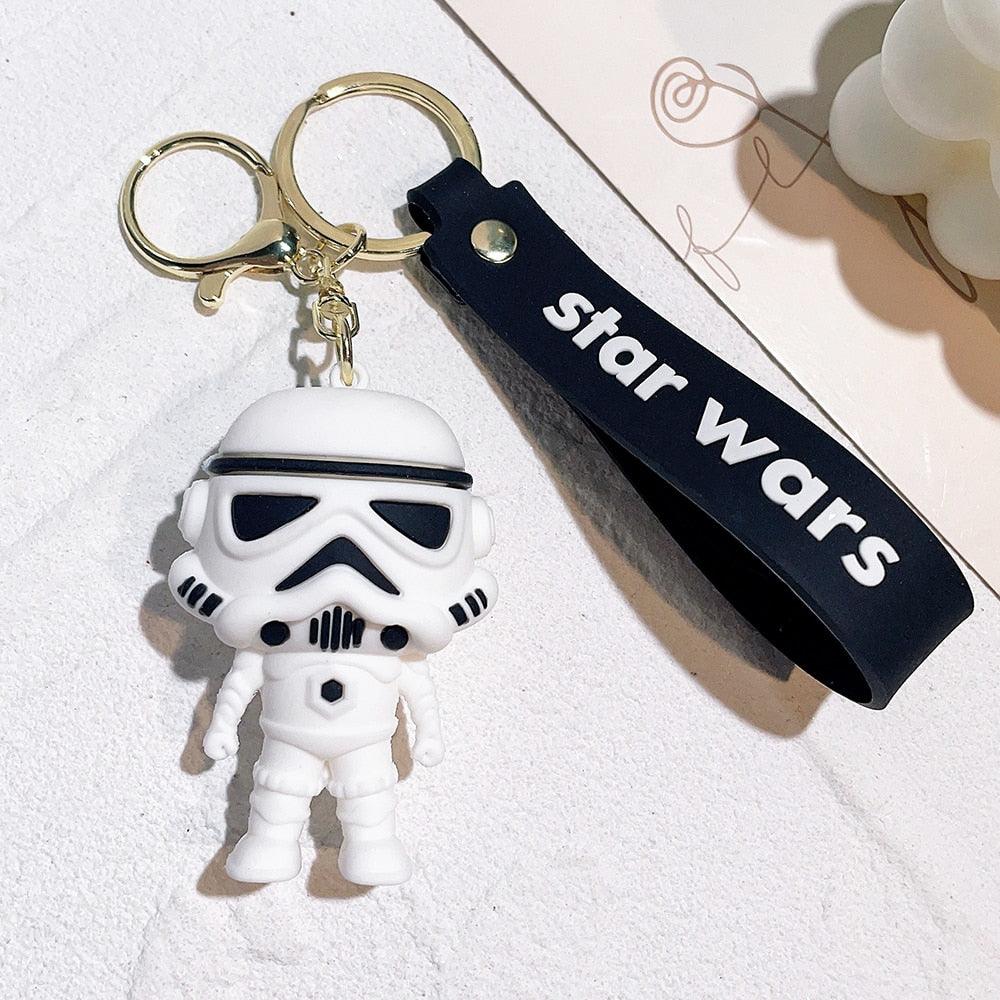 Disney Movie Star Wars Keychain Darth Vader Imperial Stormtrooper Yoda Baby Doll Keyrings Key Holder for Boys Gifts - NERD BEM TRAJADO