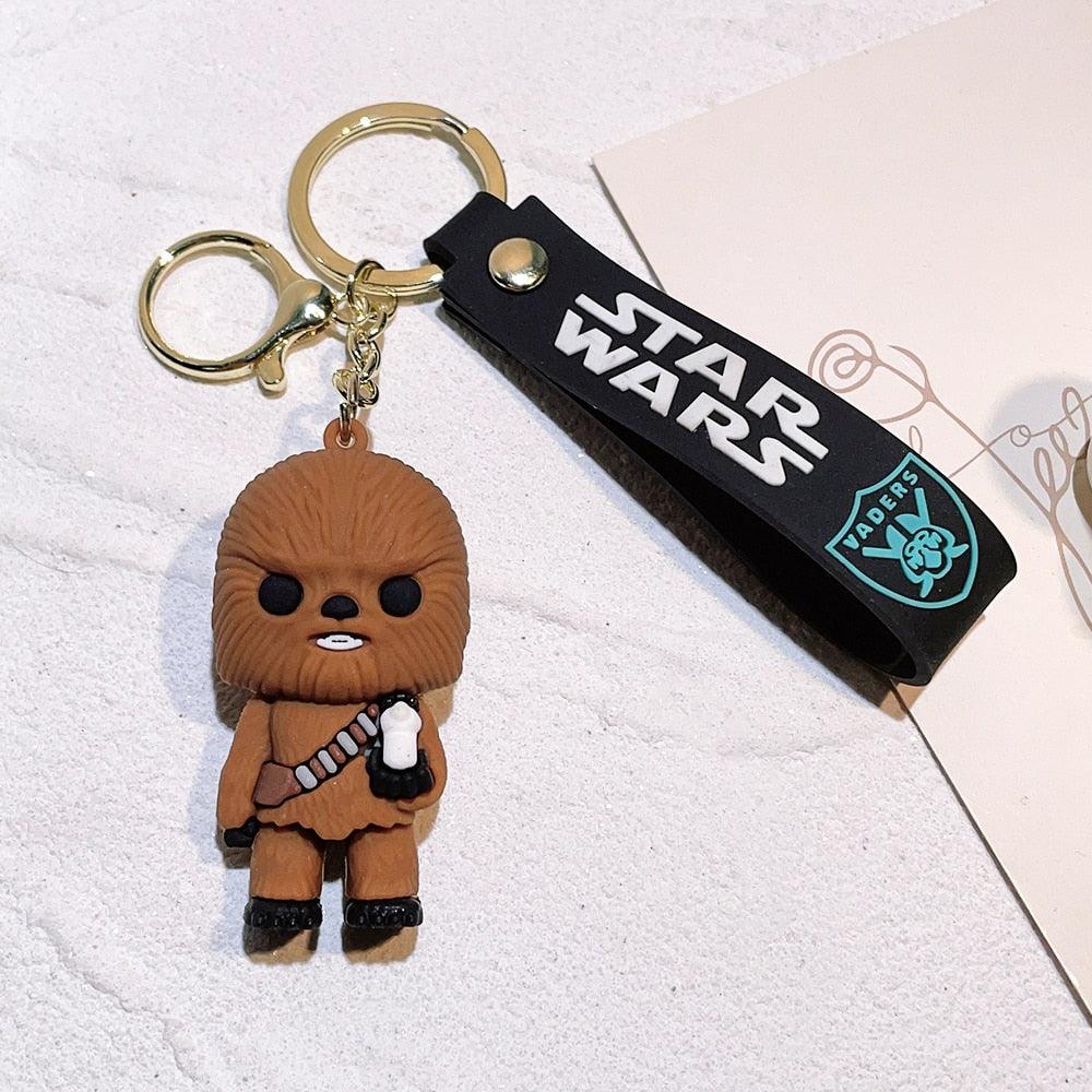 Disney Movie Star Wars Keychain Darth Vader Imperial Stormtrooper Yoda Baby Doll Keyrings Key Holder for Boys Gifts - NERD BEM TRAJADO