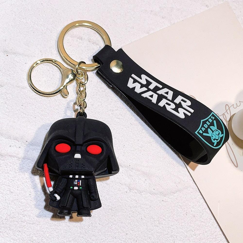 Disney Movie Star Wars Keychain Darth Vader Imperial Stormtrooper Yoda Baby Doll Keyrings Key Holder for Boys Gifts - NERD BEM TRAJADO