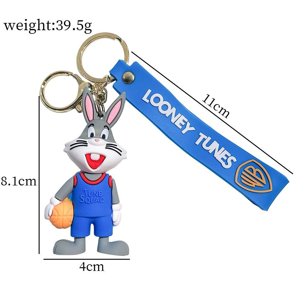 Anime Looney Tunes Keychain Cartoon Bugs Bunny Daffy Duck Tweety Bird Figure Toys Model Silicone Pendant Jewelry Accessories - NERD BEM TRAJADO