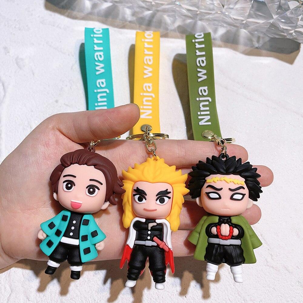 Anime Jewelry Demon Slayer Kimetsu no Yaiba Keychain The Blade of The Ghost Characters Acrylic Pendant Key Chain Gift - NERD BEM TRAJADO