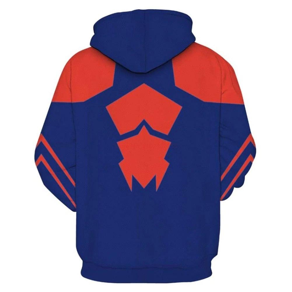 Marvel Spider Man 2099 Hoodies Miguel O'Hara Anime 3d Printing Cosplay Zipper Sweater Casual Outer Cartoon Men Clothing Sweater - NERD BEM TRAJADO