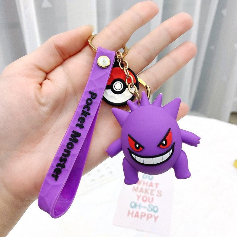 Pokemon Keychain Anime Figures Pikachu Cartoon Key Chain Charmander Psyduck Fashion Bag Keyring Pendant Accessories Toy Kid Gift - NERD BEM TRAJADO