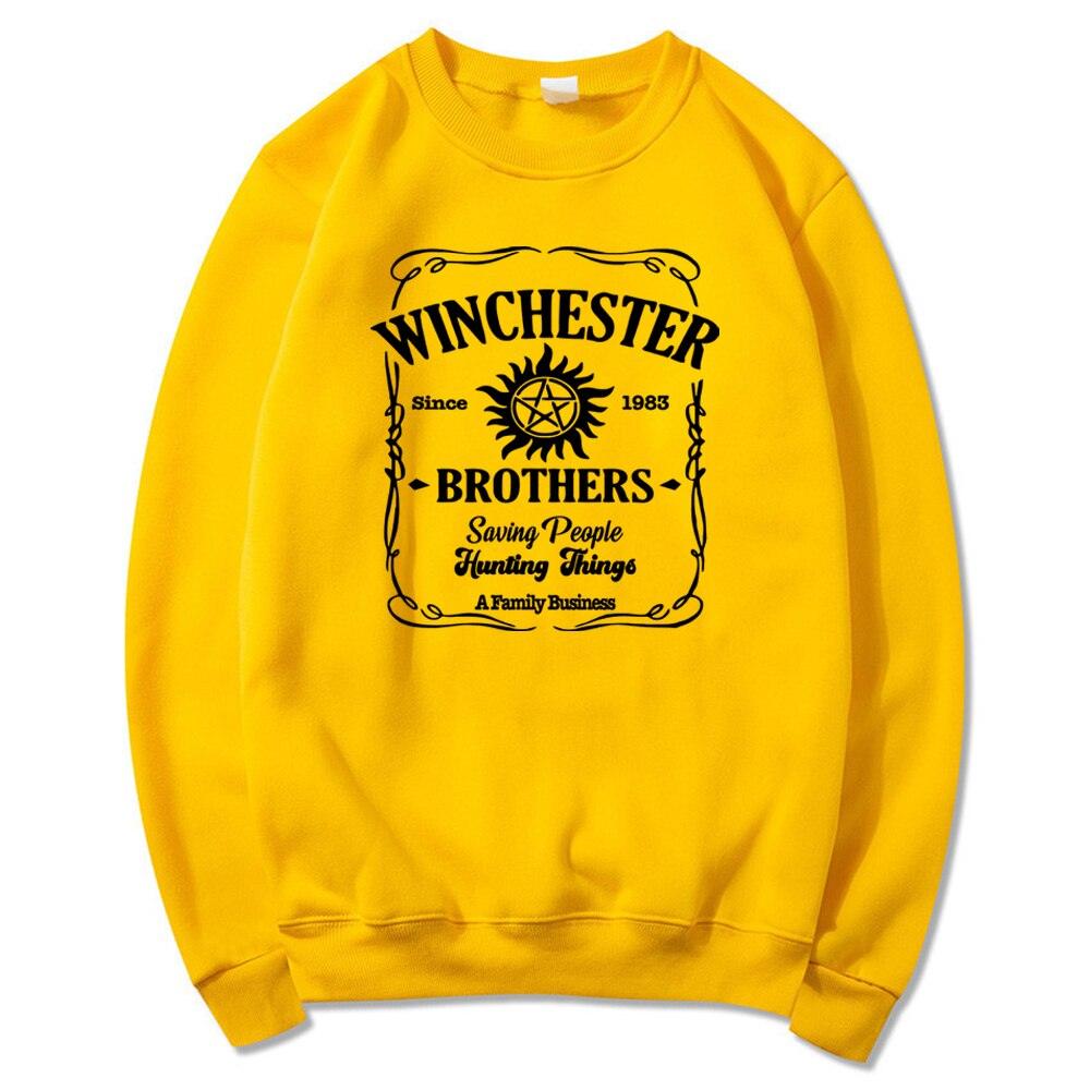 Vintage Supernatural Sweatshirt Sam and Dean Winchester Brothrs Hoodie Tv Show Supernatural Unisex Crewneck Sweathsirts Fans Top - NERD BEM TRAJADO