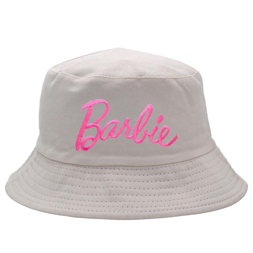 Fashion Barbie Fisherman Hat Kawaii Girls Embroidery Letter Women Outdoor Sunscreen Cap Summer Casual Beach Sunshade Caps Gifts - NERD BEM TRAJADO