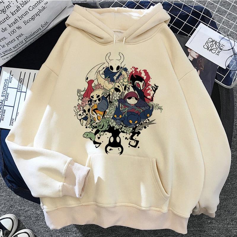 Hollow Knight hoodies men Korea Ulzzang grunge y2k aesthetic male pullover hoddies graphic streetwear - NERD BEM TRAJADO