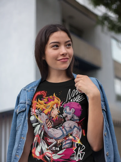 Camiseta Akaza vs Rengoku - Demon Slayer