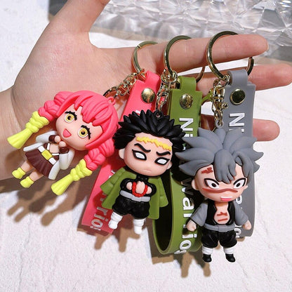 Anime Jewelry Demon Slayer Kimetsu no Yaiba Keychain The Blade of The Ghost Characters Acrylic Pendant Key Chain Gift - NERD BEM TRAJADO