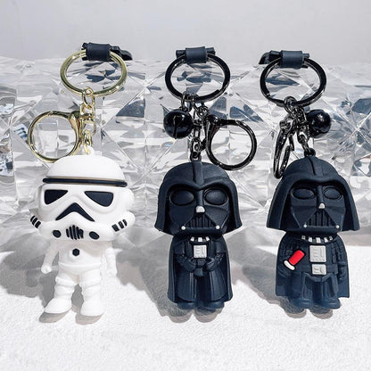 Disney Movie Star Wars Keychain Darth Vader Imperial Stormtrooper Yoda Baby Doll Keyrings Key Holder for Boys Gifts - NERD BEM TRAJADO