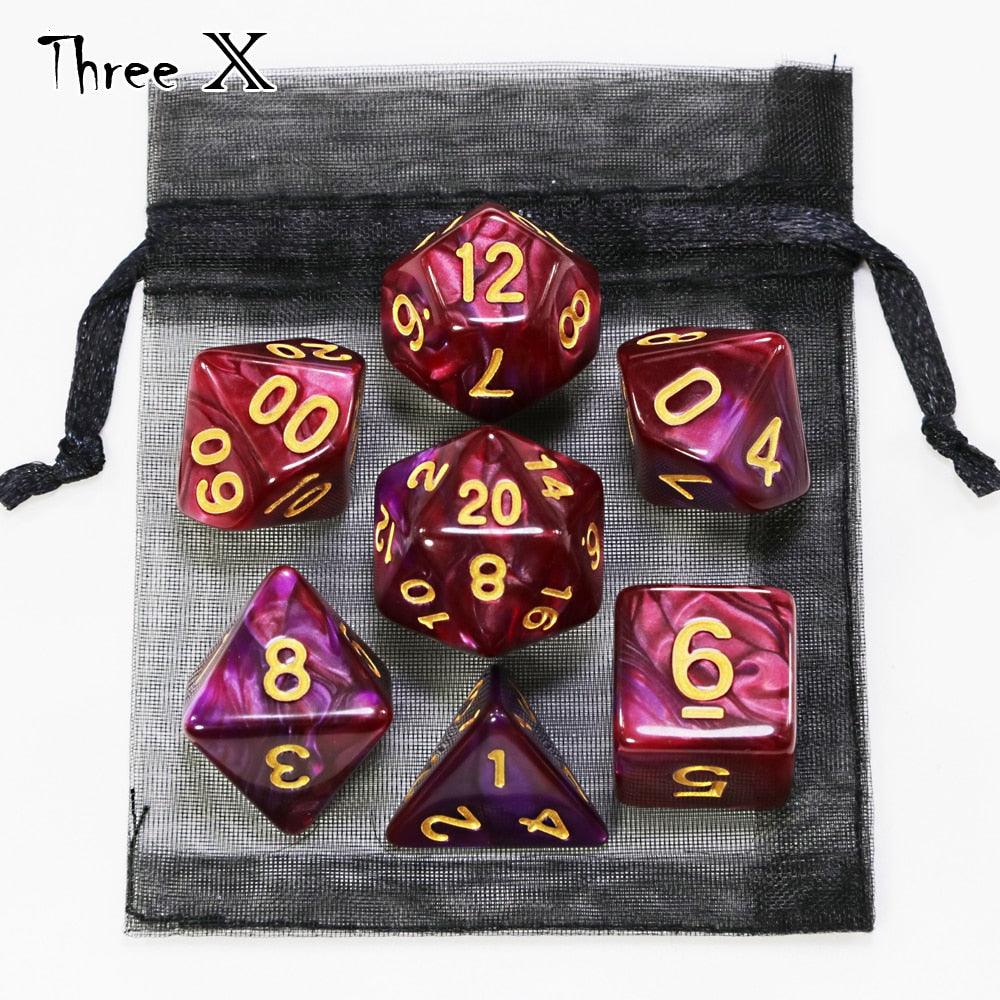 Kit de Dados RPG de Resina - Modelo 26 - NERD BEM TRAJADO