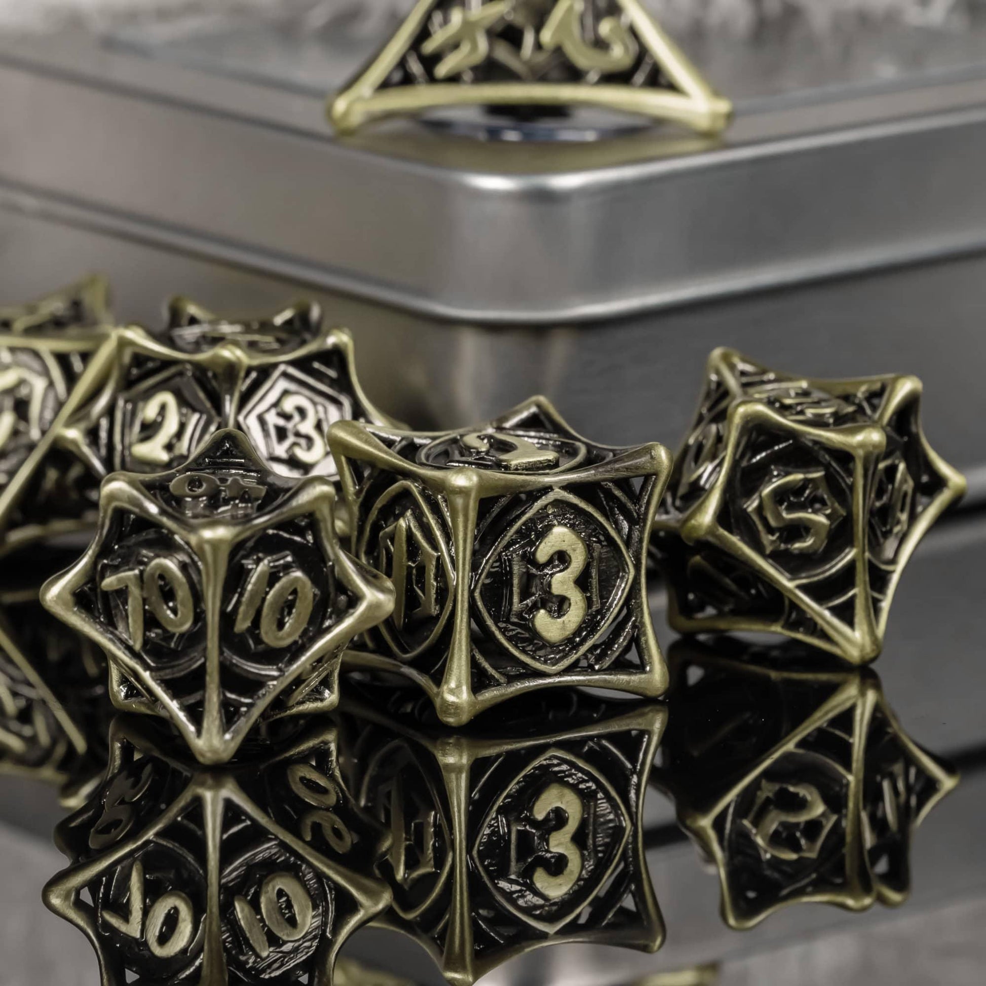 Kit de Dados RPG de Metal - NERD BEM TRAJADO