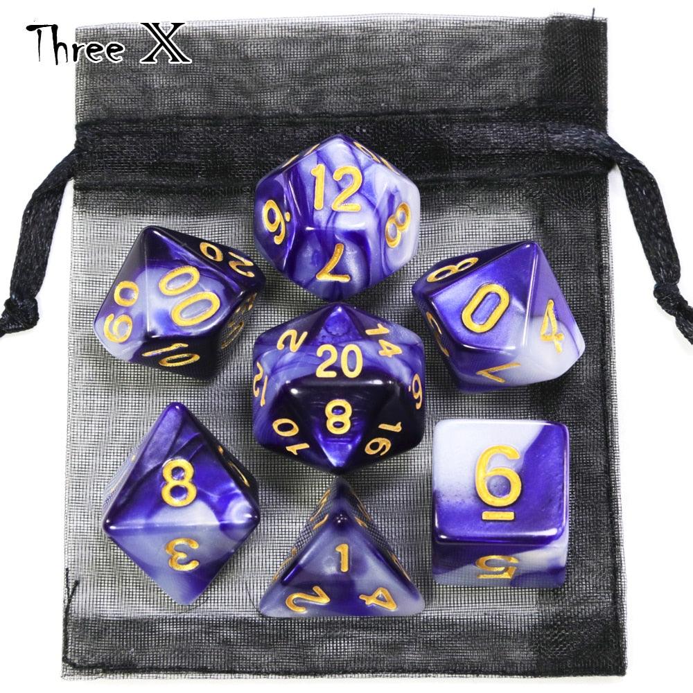 Kit de Dados RPG de Resina - Modelo 26 - NERD BEM TRAJADO