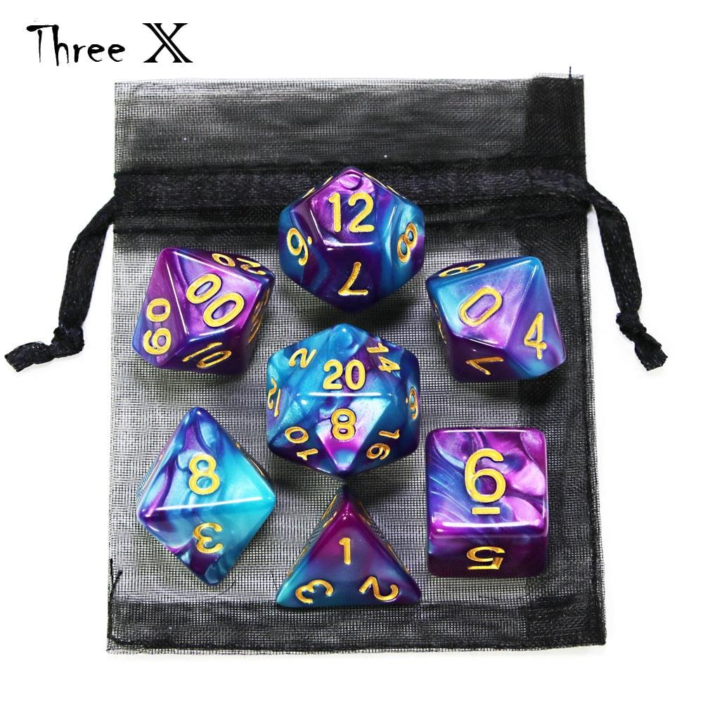 Kit de Dados RPG de Resina - Modelo 26 - NERD BEM TRAJADO