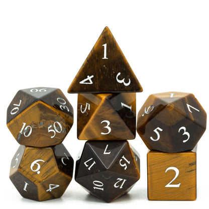 Kit de Dados RPG de Gema Preciosa - Modelo 03 - NERD BEM TRAJADO