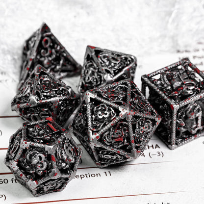 Kit de Dados RPG de Metal - Modelo Medusa - NERD BEM TRAJADO