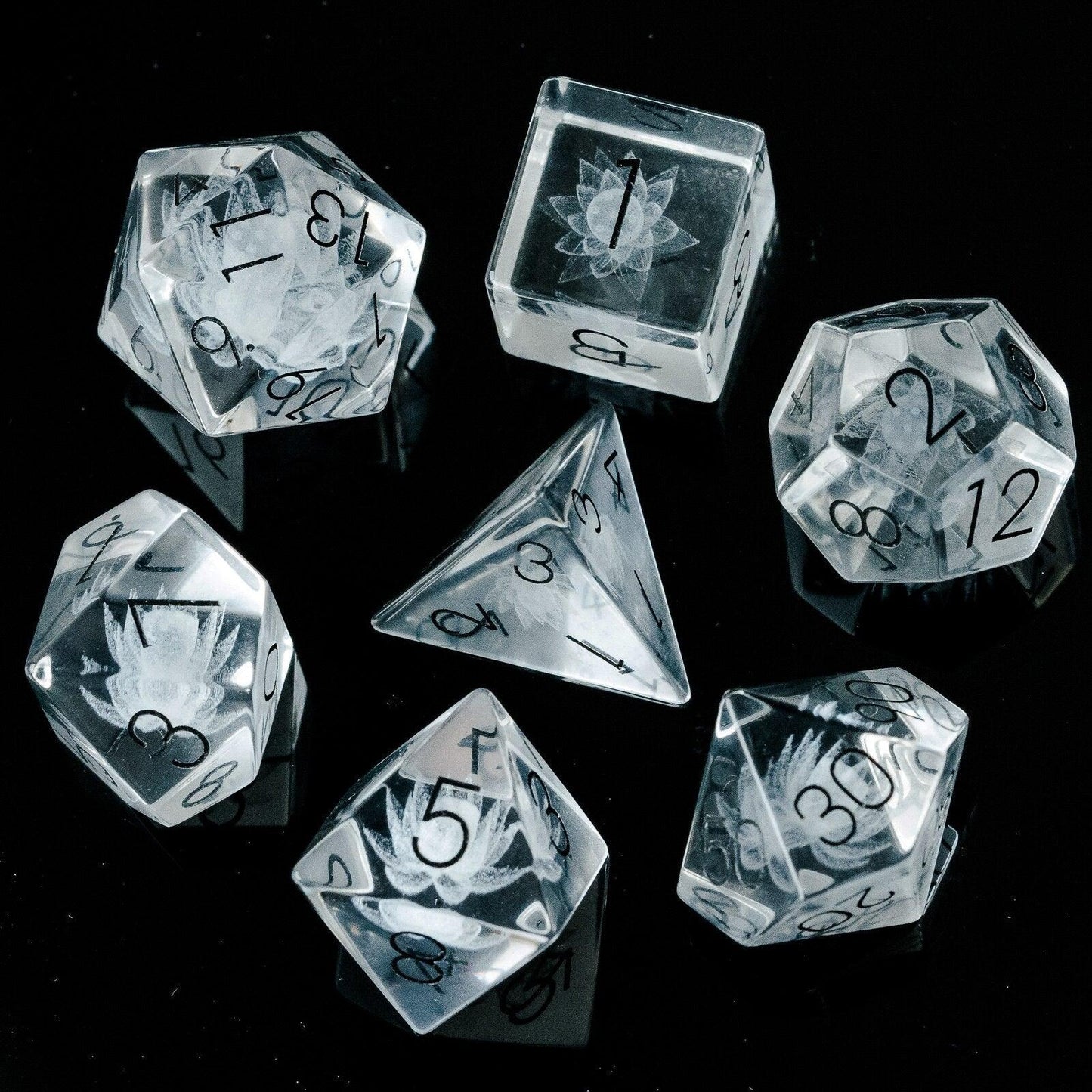 Kit de Dados RPG de Gema Preciosa - Modelo 04 - NERD BEM TRAJADO