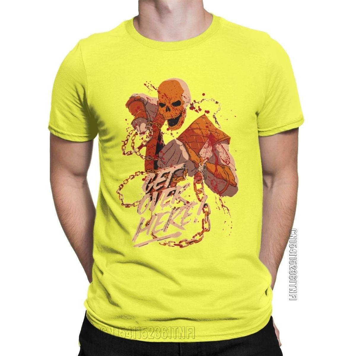 Mortal Kombat Hell Scorpion T-Shirt Men Awesome Pure Cotton Tees Crewneck Classic Short Sleeve T Shirt Clothes - NERD BEM TRAJADO