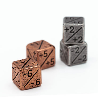 Kit de Dados de Contagem para  RPG de Metal - NERD BEM TRAJADO