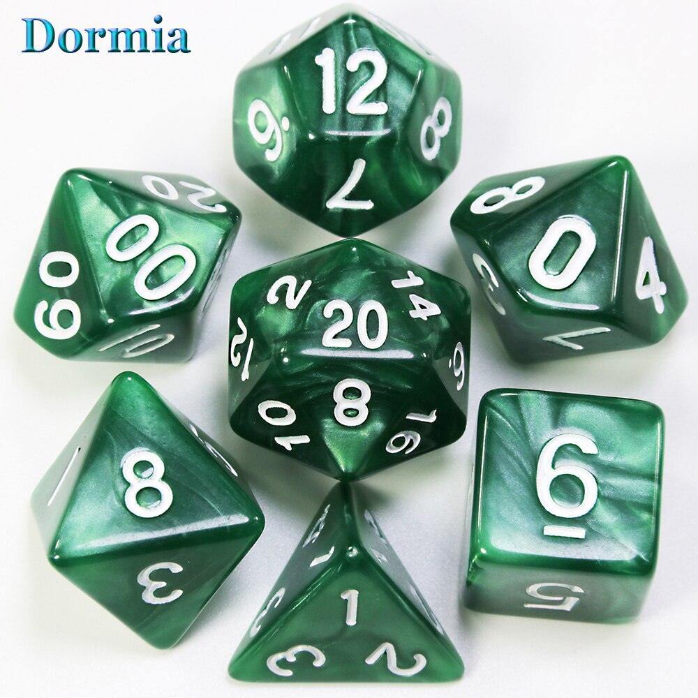 7Pcs/Set Polyhedral  Marble Effect dice, For DND and RPG Board Game,as Gift - NERD BEM TRAJADO