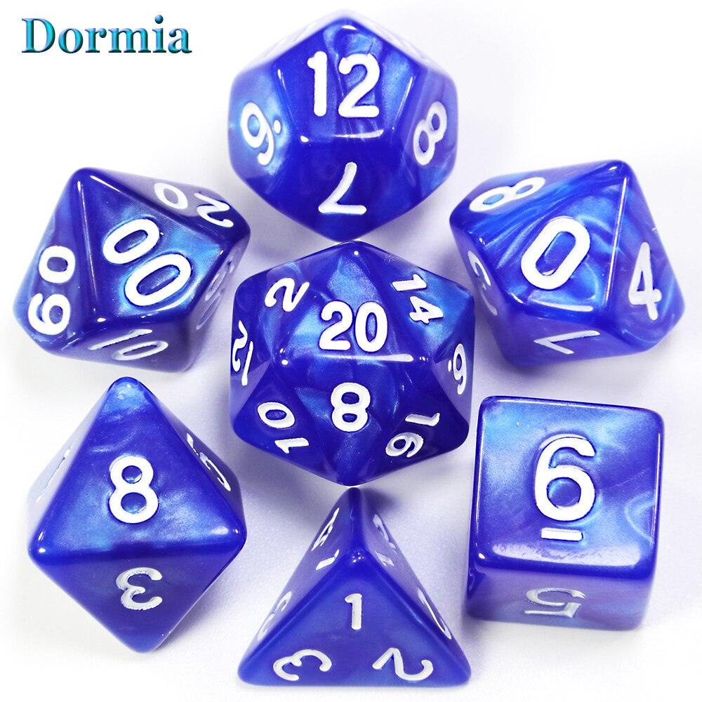 7Pcs/Set Polyhedral  Marble Effect dice, For DND and RPG Board Game,as Gift - NERD BEM TRAJADO