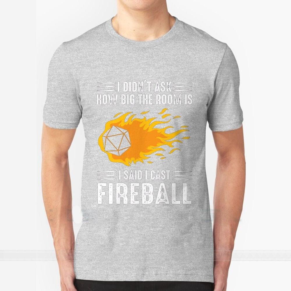 I Cast Fireball Streetwear Funny Black Clothing Mens T shirt Tops Tees Dnd Dragon Dice Rpg Tabletop - NERD BEM TRAJADO